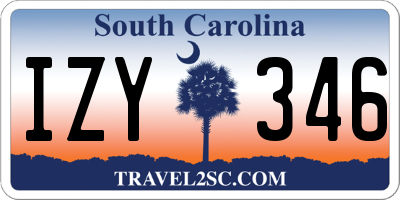 SC license plate IZY346