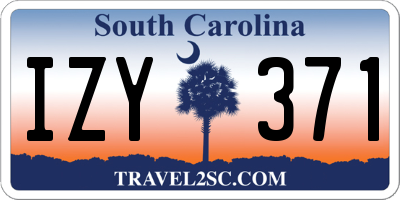 SC license plate IZY371