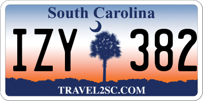 SC license plate IZY382