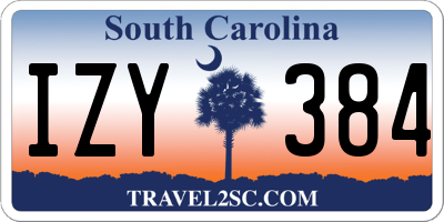 SC license plate IZY384