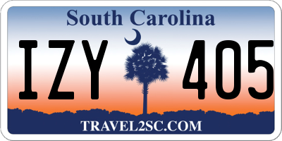 SC license plate IZY405