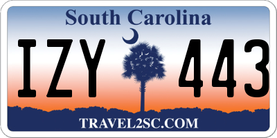 SC license plate IZY443