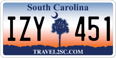 SC license plate IZY451