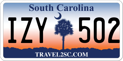 SC license plate IZY502