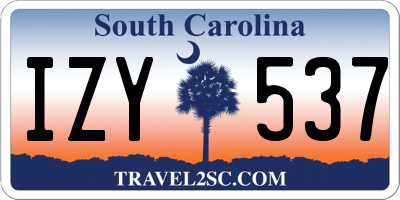 SC license plate IZY537