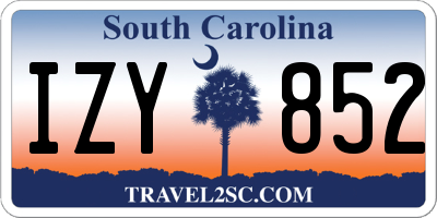 SC license plate IZY852