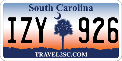 SC license plate IZY926