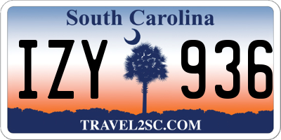 SC license plate IZY936