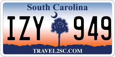 SC license plate IZY949