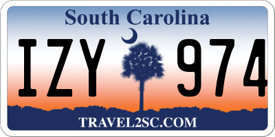 SC license plate IZY974