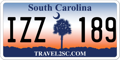 SC license plate IZZ189
