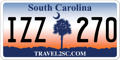 SC license plate IZZ270