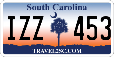 SC license plate IZZ453