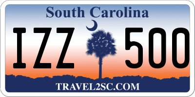 SC license plate IZZ500