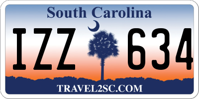 SC license plate IZZ634