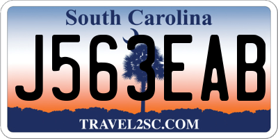 SC license plate J563EAB