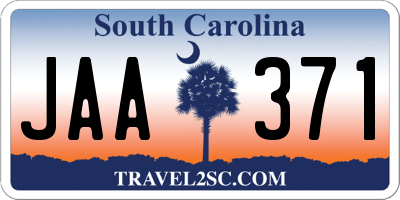 SC license plate JAA371