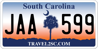 SC license plate JAA599