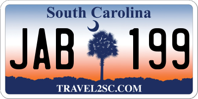 SC license plate JAB199