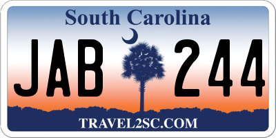 SC license plate JAB244