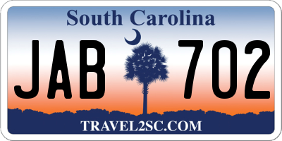 SC license plate JAB702