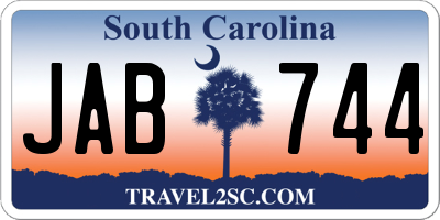 SC license plate JAB744