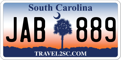 SC license plate JAB889