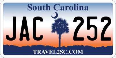 SC license plate JAC252