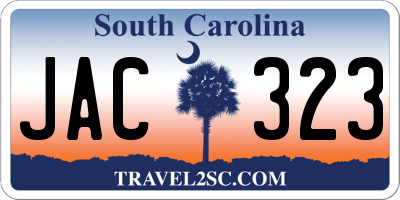 SC license plate JAC323