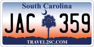 SC license plate JAC359