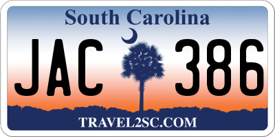 SC license plate JAC386