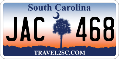 SC license plate JAC468