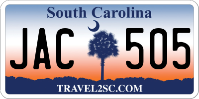SC license plate JAC505