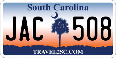 SC license plate JAC508
