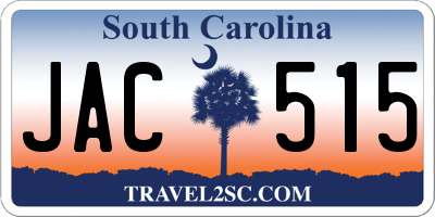 SC license plate JAC515