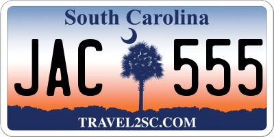 SC license plate JAC555