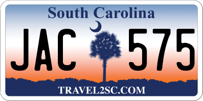 SC license plate JAC575