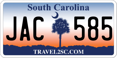 SC license plate JAC585