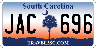 SC license plate JAC696