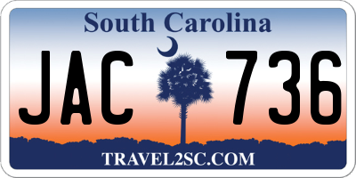 SC license plate JAC736
