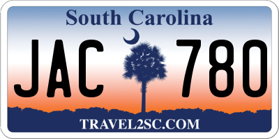 SC license plate JAC780