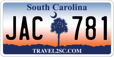 SC license plate JAC781