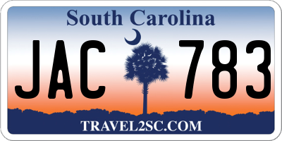 SC license plate JAC783