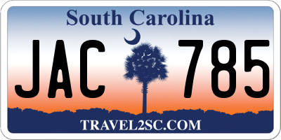 SC license plate JAC785