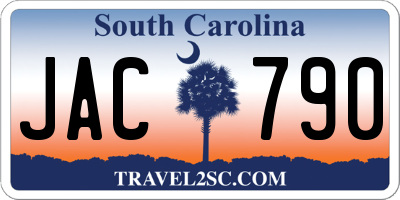 SC license plate JAC790