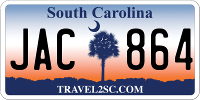SC license plate JAC864