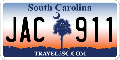 SC license plate JAC911