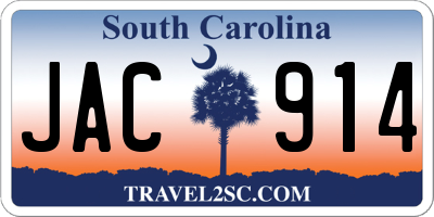 SC license plate JAC914