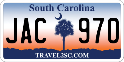 SC license plate JAC970