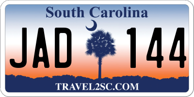 SC license plate JAD144
